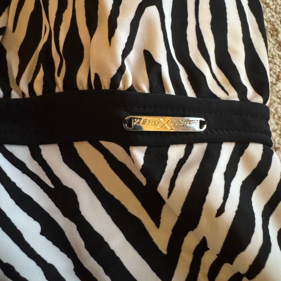 Black and White Zebra Print Women's swim Top - Picture 6 of 8